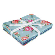 Bundle - Poppy & Posey Mint-This 1-Yard precut bundle includes a 1-yard piece of each print in the mint colorway and a Garden Apron Panel from the Poppy & Posey collection by Dodi Lee Poulsen for Riley Blake Designs for a total of 7 yards and 1 panel.