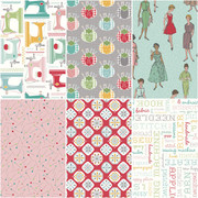My Happy Place 1yd Bundle-his 1-Yard precut bundle includes a 1-yard piece of each print (HD11210, HD11211, HD11212, HD11213, HD11214, HD11215) from the My Happy Place collection by Lori Holt of Bee in my Bonnet for Riley Blake Designs for a total of 6 yards.