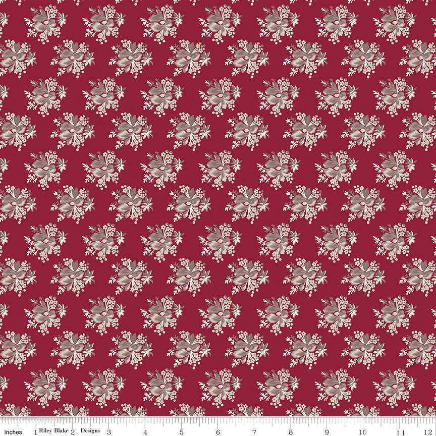 Heartfelt Bouquets Ruby-Fiber Content: 100% Cotton

Width: 43/44

Designer: Gerri Robinson

Collection: Heartfelt

Release Date: June 2023

Item Description: Heartfelt by Gerri Robinson of Planted Seed Designs for Riley Blake Designs is great for quilting, apparel and home decor. This print features an array of floral bouquets.

Washing Instructions: Machine Wash Cold/Tumble Dry Low