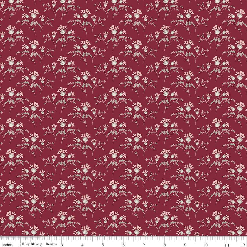 Heartfelt Flower Buds Ruby-Fiber Content: 100% Cotton

Width: 43/44

Designer: Gerri Robinson

Collection: Heartfelt

Release Date: June 2023

Item Description: Heartfelt by Gerri Robinson of Planted Seed Designs for Riley Blake Designs is great for quilting, apparel and home decor. This print features sprigs of flowers and leaves.

Washing Instructions: Machine Wash Cold/Tumble Dry Low