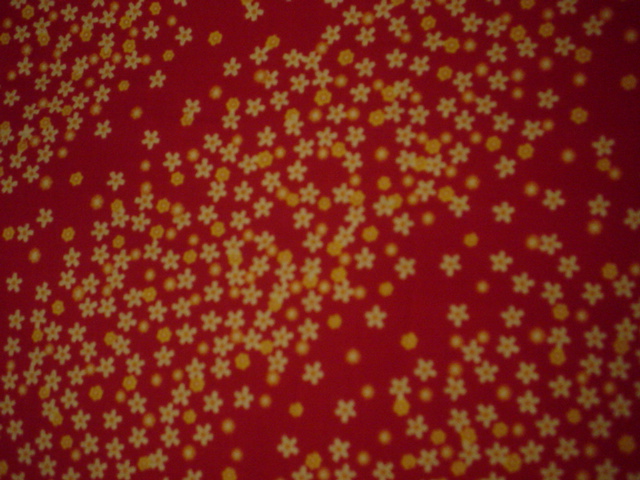 Bliss-blis, red, yellow flowers, P&B Textiles