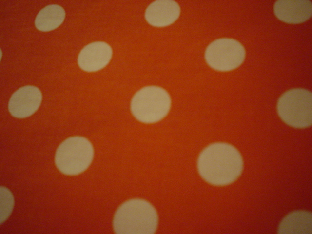 Orange/Large White Dots-halloween, orange, white dots
